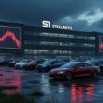 stellantis subit une perte historique de 22,3 milliards en 2025, reflétant une crise financière majeure dans le secteur automobile.